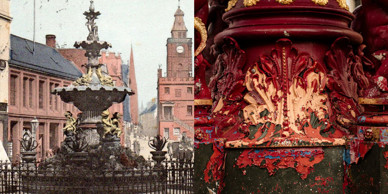 Dumfries Fountain - Before and After